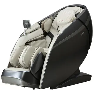 Casada Skyliner III Massagesessel Massagestuhl, 4D-L-Track-Massage, Zero-Gravity, Carbon Wärme, Ganzkörper-Massage, Audiostimulation (Khaki-Grau)