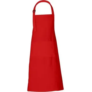 Kochschürze Baumwolle 3 Taschen 69x89 cm Frauen Männer 1 Rot