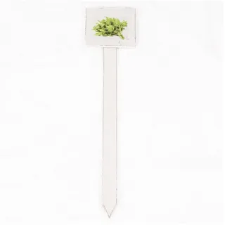 Marabellas Shop Gartenstecker Kräuterstecker Pflanzenschild ca. 13 x 13 x 58 cm Holz Pflanzschild