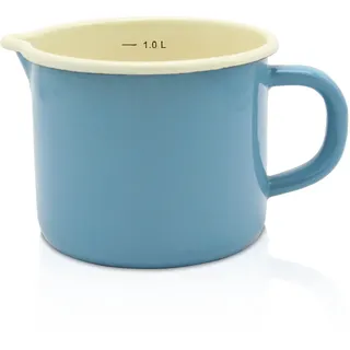 Krüger K. Krüger Milchtopf, Emaille, türkisblau, 12 cm