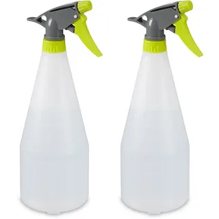 Relaxdays Sprühflasche, 2er Set, 1 l