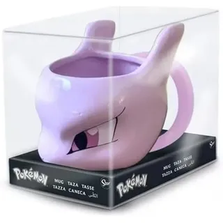 Pokémon Pokemon Mewtu 3D Tasse 0,5 l Weiß mit Lila Akzenten 4 St.