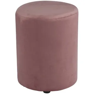 ARTI CASA Pouf Round Velvet Samt 28 x 36 cm Rosa