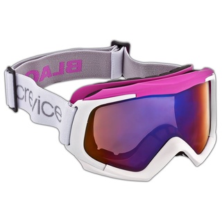 Black Crevice Damen Skibrille mit Doppelscheibe, weiß/pink, BCR043488-1...