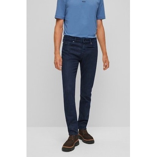 BOSS ORANGE Slim-fit-Jeans Delaware BC-L-C mit Leder-Badge blau 34