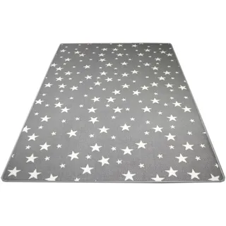 Snapstyle Sterne Kinderteppich 80 x 240 cm Grau