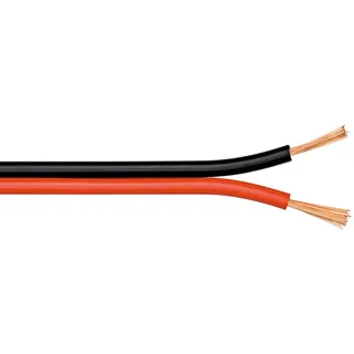 goobay Lautsprecherkabel CCA 100 m Rolle, Querschnitt 2 x 0,50 mm2