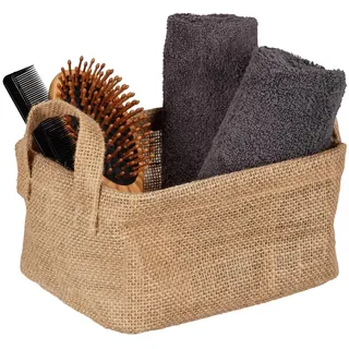 Wenko Aufbewahrungskorb Juna 20 x 15 x 15 cm braun