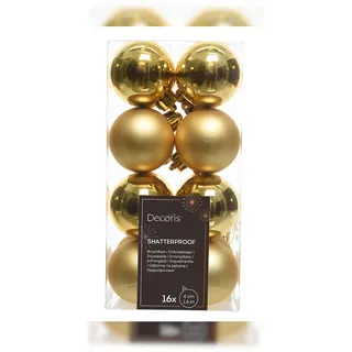 Christmas Decorations Bruchsichere Christbaumkugeln bruchsicher Gold