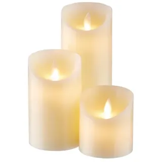 Butlers LED Kerzen-Set GLOWING FLAME 3-tlg. in Creme | Gr.: onesize