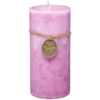 Stumpenkerze Trendkerze marmoriert durchgefärbt (60 x 130 mm, Antik Rosa)