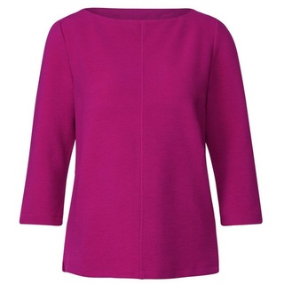 STREET ONE Langarmshirt - Damen Langarmshirt - Basic Longsleeve einfarbig rosa