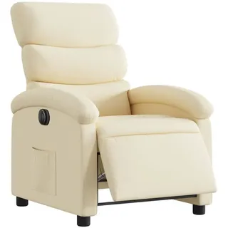 vidaXL Relaxsessel Elektrisch Polyester 92 x 99,5 x 0 cm Creme
