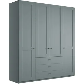 WIEMANN Drehtürenschrank mit 3 Schubkästen, Landhausstil Kleiderschrank 200cm breit, Salbeigrün, Höhe 216cm, Marlow