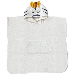 Kikadu Poncho Zebra - Kinderhandtuch mit Tiergesicht aus 100% GOTS-zertifizierter Bio-Baumwolle