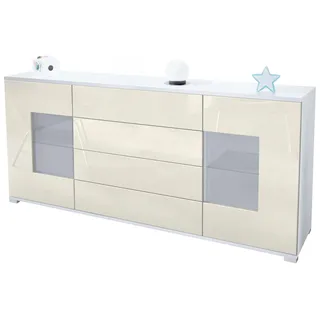 SIDEBOARD Grömitz Creme Hochglanz