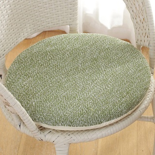 Waigg Kii Rundes Sitzkissen, für Esszimmerstuhl, rutschfest, für drinnen und draußen, Home Office (35 x 35 cm, grün)