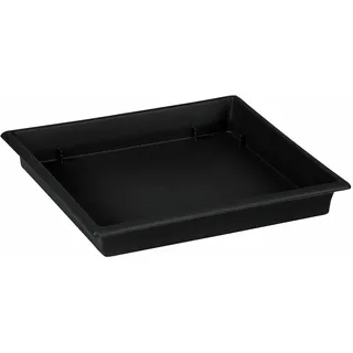 Emsa 505097 Untersetzer für Terra Grande Blumenkübel, 29 x 29 cm, Kunststoff, Anthrazit, Terra Grande