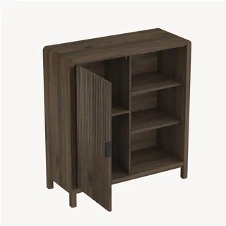 [en.casa] Kommode Lukkodso 82 x 75 x 30 cm Walnussoptik