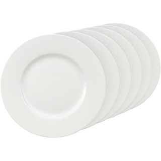 Villeroy & Boch 10-4412-2650 Frühstücksteller Royal, Porzellan, Weiß, 22.5 x 22.5 x 7.5 cm, 6 Einheiten