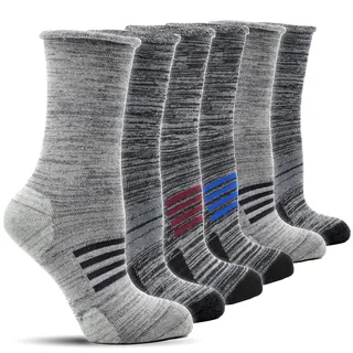 Frostfighter Herren Thermosocken ohne Gummi (6x Paar) Wintersocken Diabetiker Baumwolle Ski Vollfrottee Innenfutter - 35-38