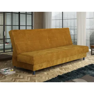 Mirjan24 Schlafsofa Cord 3-Sitzer Braun