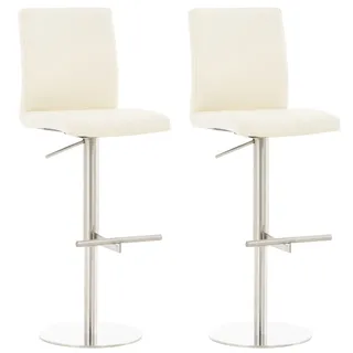deluke Barhocker DIVER 40 x 49 x 93 cm Creme/Silber