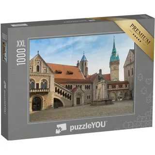 Puzzle 1000 Teile XXL „Burgplatz mit Braunschweiger Löwe“ – aus der Puzzle-Kollektion Braunschweig