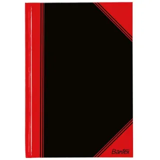 Bantex Notizbuch Chinakladde A5 kariert Schwarz/Rot