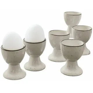 Mirabeau Geschirr-Set Eierbecher 6er Set Biarré grau, Steinzeug grau