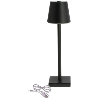 LED Akku Tischleuchte für Außen warm weiß 38 x 12 cm - schwarz - Outdoor Touch Leuchte Nachttischlampe Schreibtischlampe Deko Lampe