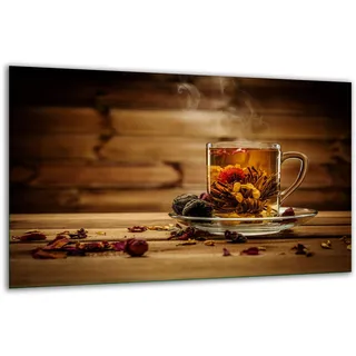 Herdabdeckplatte Glaskeramikkochfeld 80x52 Gewürze Braun Kochplatten Glas Induktion Deko