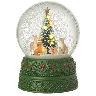 Heaven Sends Woodland Animal - Weihnachts-Schneekugel mit musikalischen Lichtern