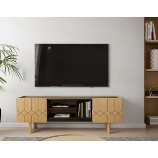 WoodMan Porto 175 x 60 x 40 cm Schwarz