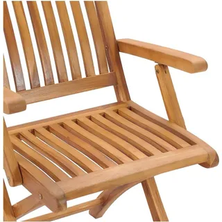 vidaXL Gartenstuhl 55 x 70 x 106 cm braun 2 St.