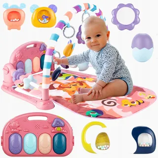 Luxma interaktive Baby-Spielmatte mit Piano, Rasseln und Beißringen