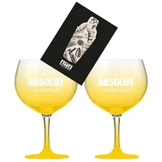 Generisch Vodka Sensations 2er Set Ballonglas Cocktailglas 2x Longdrink Gläser mit Stiel
