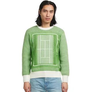 Tennis Court Crew Neck Sweater Herren BILLIARD GREEN / FLOUR 2XL