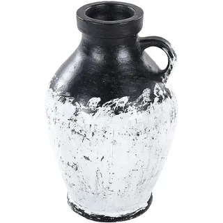 Beliani Dekovase, Schwarz, Stein, Vintage, 33 cm, Dekoration, Vasen, Keramikvasen