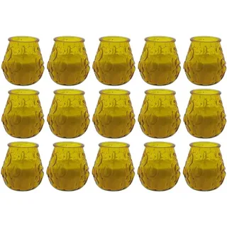 15er Set Citronella Kerze Glas Outdoor Duftkerze Garten Anti Mücken
