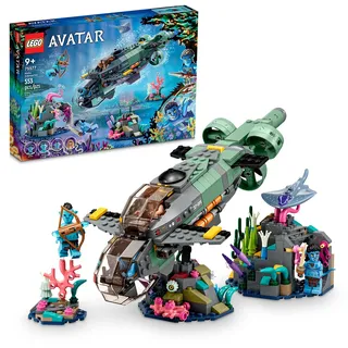 LEGO Avatar: The Way of Water Mako U-Boot 75577 Bauspielzeug mit außerirdischen Fischen und Rochenfiguren Filmgeschenk für Kinder und Kinofans