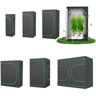 UISEBRT Growzelt Pflanzenzelt Gewächshaus 120x60x150 cm Zuchtzelt Growschrank Indoor Anbauzelt aus 600D Oxford-Stoff mit Stahlrahmen Licht- und Wasserdicht Grow Tent für Gemüse Kräuter und Blumen