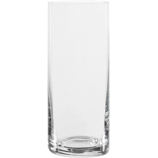 Spiegelau & Nachtmann Vase Style, 25 cm, Dekovase mit geradliniger Form, Stilvolle Blumenvase im Geschenkkarton, Kristallglas, Handgefertigt