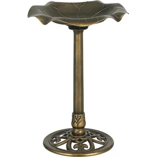 Vogeltränke Wassertränke, Vintage-design, Stabiler Standfuß, Winterfest, Ø50 X 71h Cm, Bronze