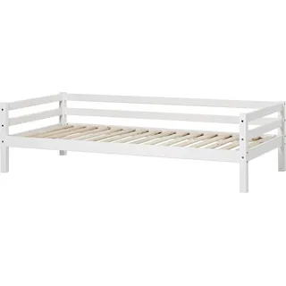 Daybett HOPPEKIDS "Kinderbett ECO Dream, Einzelbett, Juniorbett 90x200", weiß, B:98cm H:56cm L:208cm, Kiefer massiv, Daybetten, Weiß, Grün, Blau, Rosa, Grau