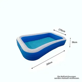 2,62 Meter Gartenpool Kinderpool Schwimmbecken Pool Quick Up Planschbecken - Blau/Weiß