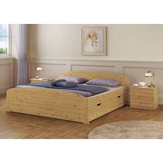 Erst-Holz Funktions-Doppelbett Überlänge 200x220 Bettkasten Bettgestell Massiv Zubehör wählbar V-60.50-20-220 ohne Zubehör