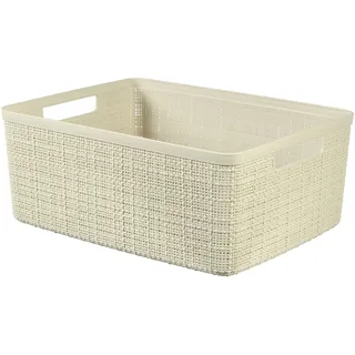 Korb JUTE weiß (BHT 36x15x28 cm) - weiß - BHT 36x15x28 cm