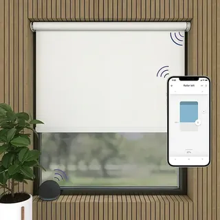 Verdunkelungsrollo Mila Elektrisch  (B x H: 150 x 190 cm, Weiß, Uni)