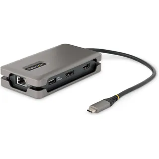 Startech com DKT31CDHPD3, Cablato, USB 3.2 Gen 2 (3.1 Gen 2) Type-C, 100 W, 2.0b, 10,100,1000 Mbit/s (USB-C), Dockingstation + USB Hub, Grau